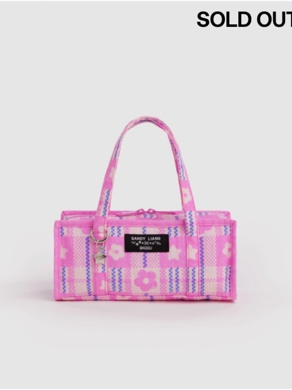Sandy Liang x Baggu Mini Nylon Market Bag – Market Plaid Pink